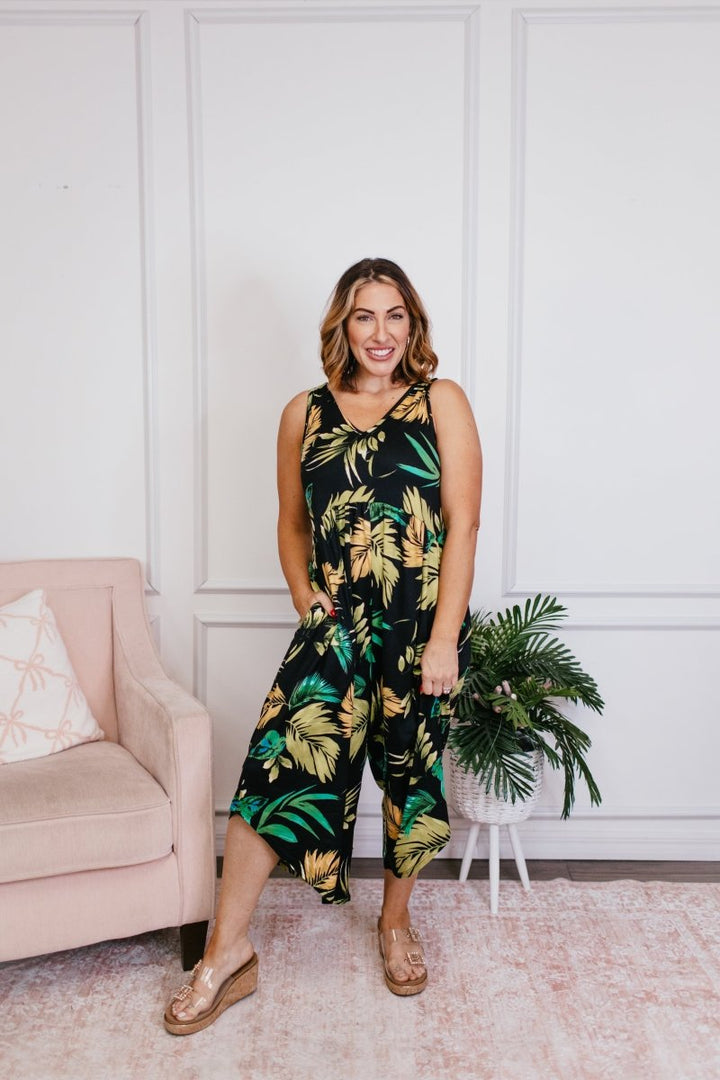 Phierce Fashions Jumpsuit in Tropical - Reg/Curvy FINAL SALE - Macoma Boutique260 Jumpsuits/Rompers/Overalls