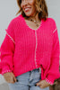 Pink About It Sweater - Macoma Boutique120 Long Sleeve