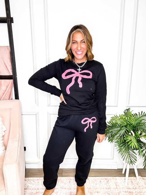 Pink And Lacey Graphic Sweatpants - FINAL SALE - Macoma Boutique555 Presales