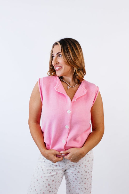 Pink Punch Vest - FINAL SALE - Macoma Boutique230 Outerwear