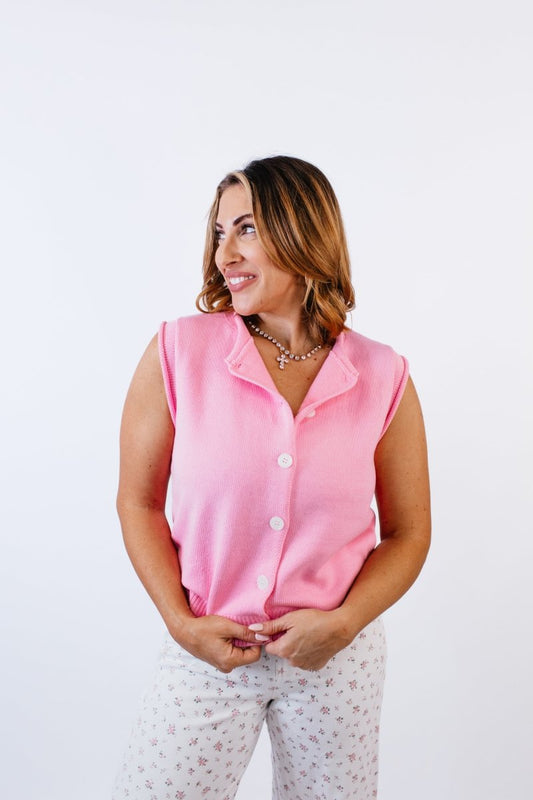 Pink Punch Vest - FINAL SALE - Macoma Boutique230 Outerwear