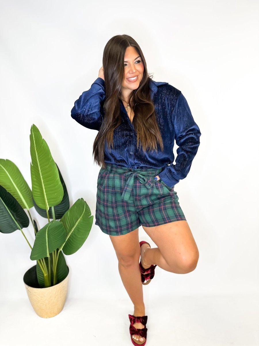 Plaid Perfection Shorts - Reg & Curvy - Macoma Boutique180 Shorts