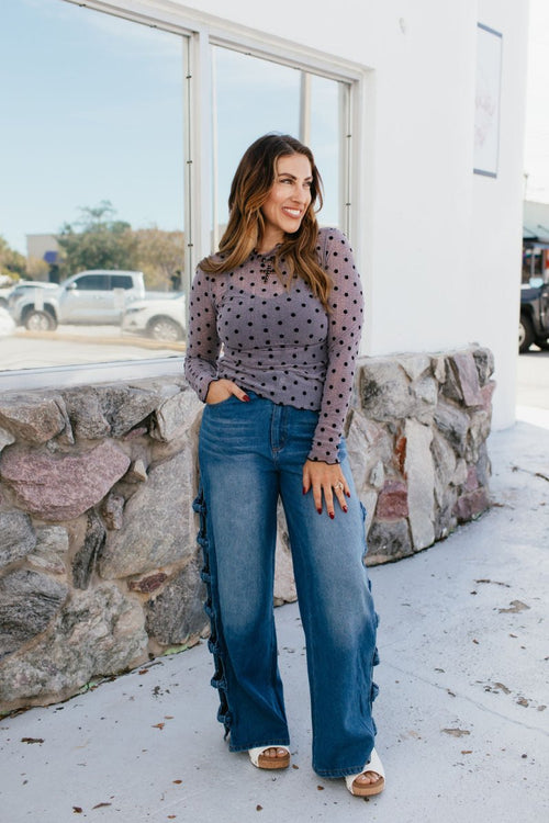 Polka Dot Perfection Top - Reg & Curvy - Macoma Boutique120 Long Sleeve