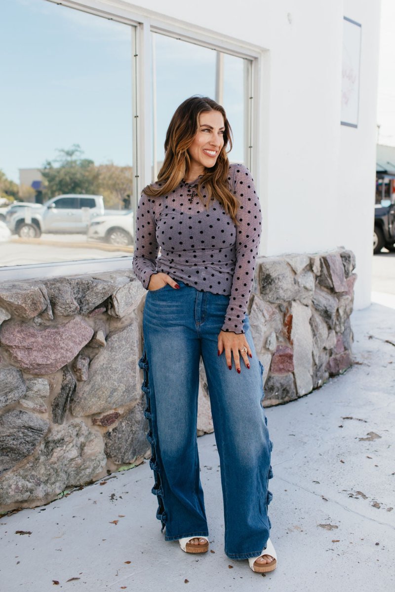 Polka Dot Perfection Top - Reg & Curvy - Macoma Boutique120 Long Sleeve