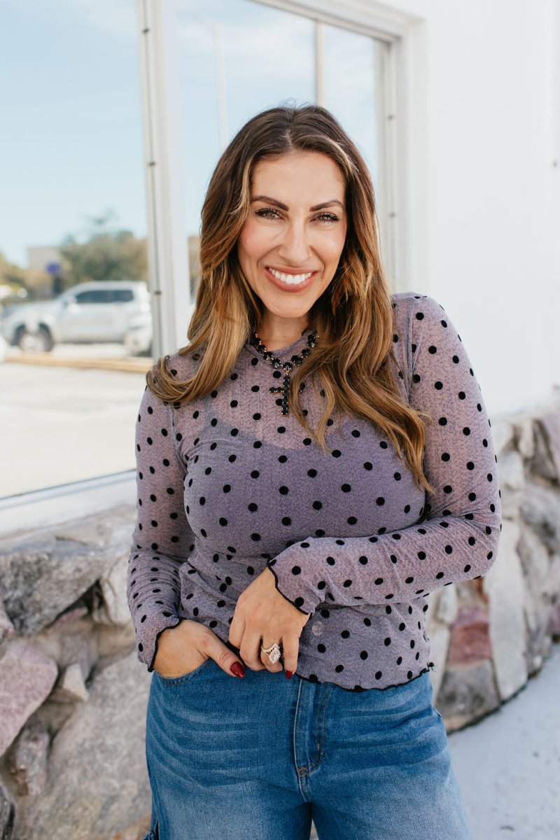 Polka Dot Perfection Top - Reg & Curvy- FINAL SALE