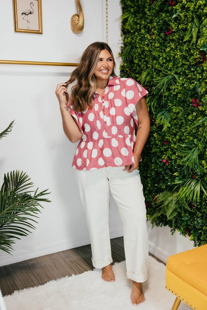 Polka Party Top - Macoma Boutique100 Short Sleeve