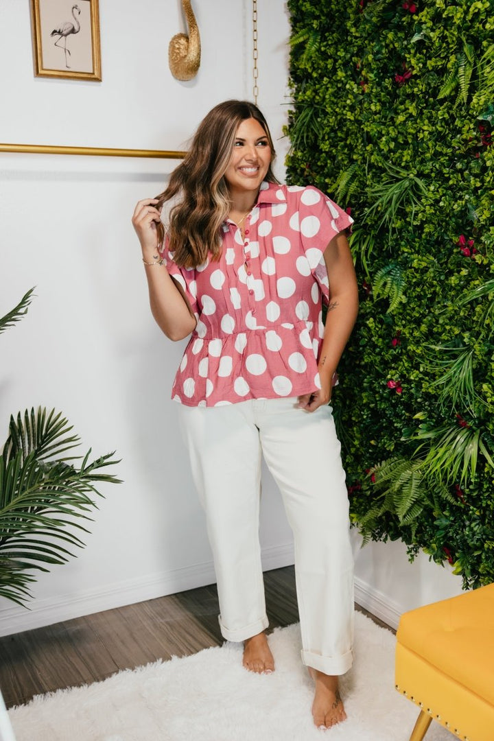 Polka Party Top - Macoma Boutique100 Short Sleeve