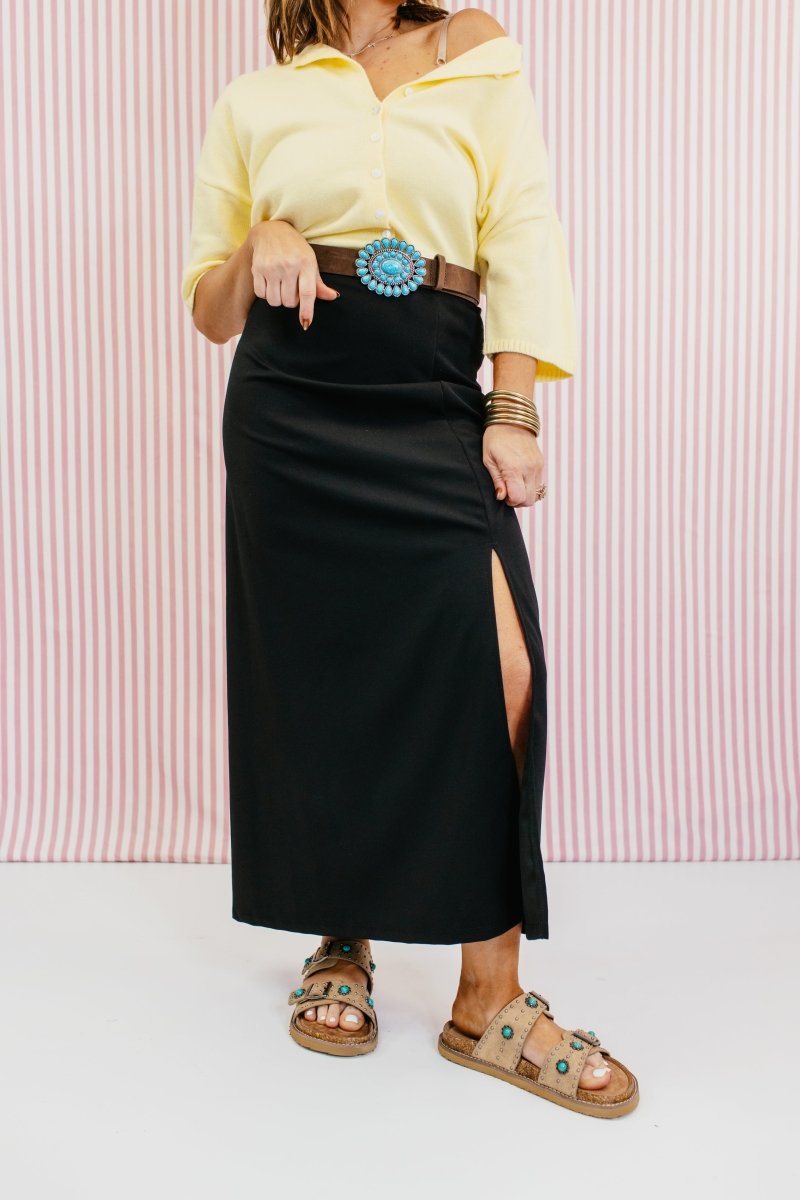 Power Play Skirt In Black - Reg & Curvy - Macoma Boutique200 Skirts