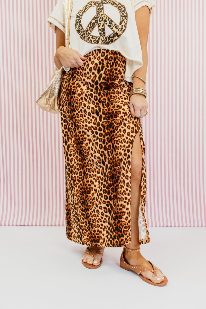 Power Play Skirt In New Cheetah - Reg & Curvy - Macoma Boutique200 Skirts