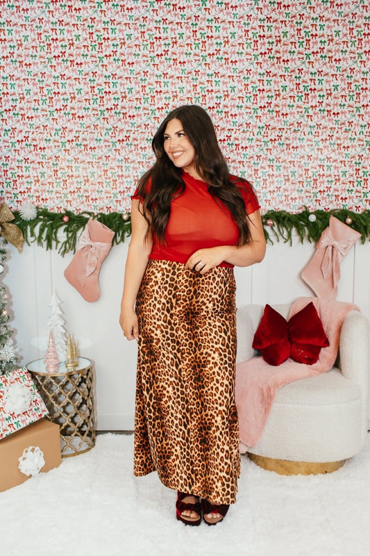 Power Play Skirt In New Cheetah - Reg & Curvy - Macoma Boutique200 Skirts