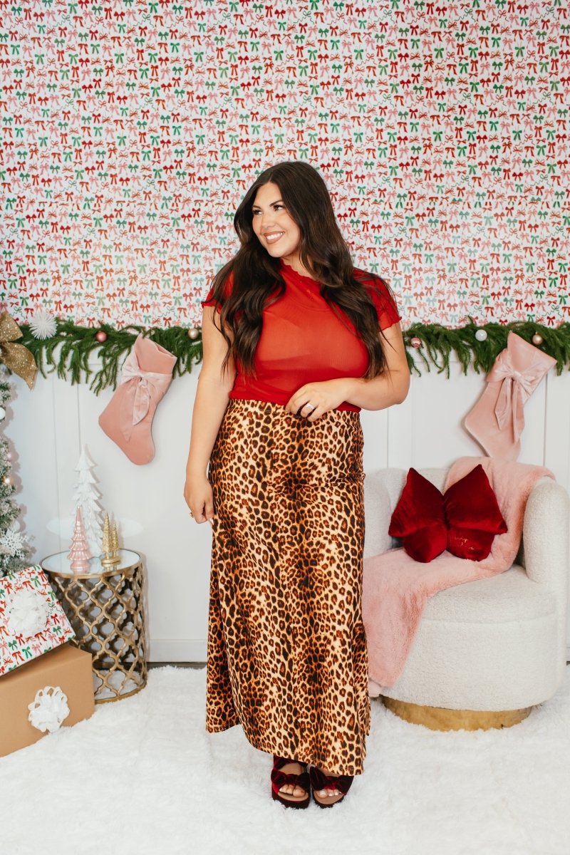 Power Play Skirt In New Cheetah - Reg & Curvy - Macoma Boutique200 Skirts