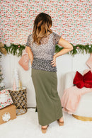 Power Play Skirt In Olive - Reg & Curvy - Macoma Boutique200 Skirts