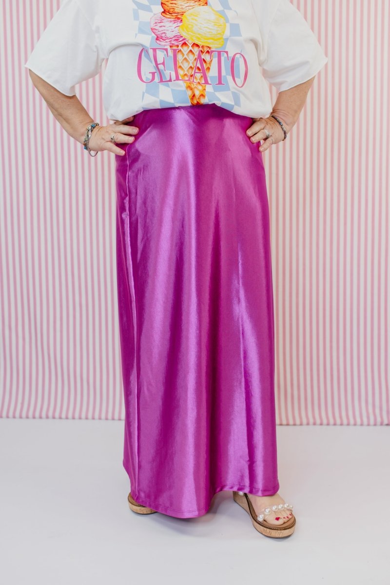 Power Play Skirt In Orchid Casino - Reg & Curvy - Macoma Boutique200 Skirts