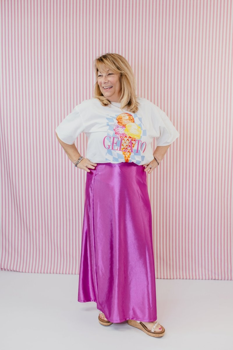 Power Play Skirt In Orchid Casino - Reg & Curvy - Macoma Boutique200 Skirts