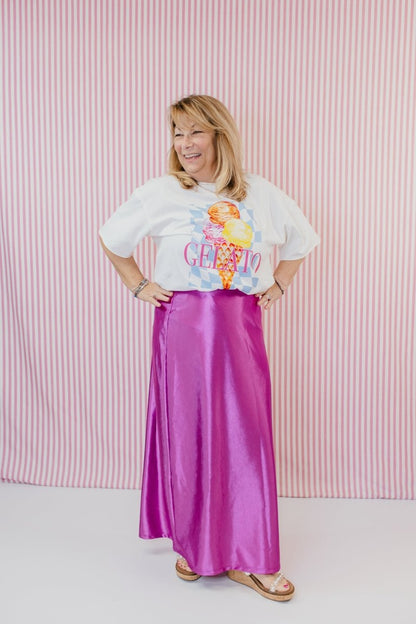 Power Play Skirt In Orchid Casino - Reg & Curvy - Macoma Boutique200 Skirts
