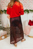Power Play Skirt In Red Sequin - Reg & Curvy - Macoma Boutique200 Skirts