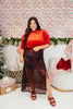 Power Play Skirt In Red Sequin - Reg & Curvy - Macoma Boutique200 Skirts