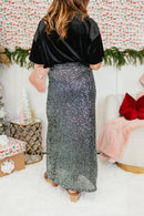 Power Play Skirt In Silver Sequin - Reg & Curvy - Macoma Boutique200 Skirts