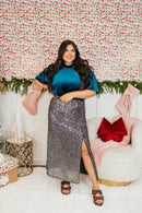 Power Play Skirt In Silver Sequin - Reg & Curvy - Macoma Boutique200 Skirts