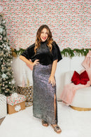 Power Play Skirt In Silver Sequin - Reg & Curvy - Macoma Boutique200 Skirts