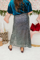 Power Play Skirt In Silver Sequin - Reg & Curvy - Macoma Boutique200 Skirts