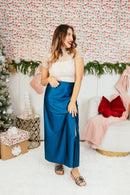 Power Play Skirt In Teal Casino - Reg & Curvy - Macoma Boutique200 Skirts