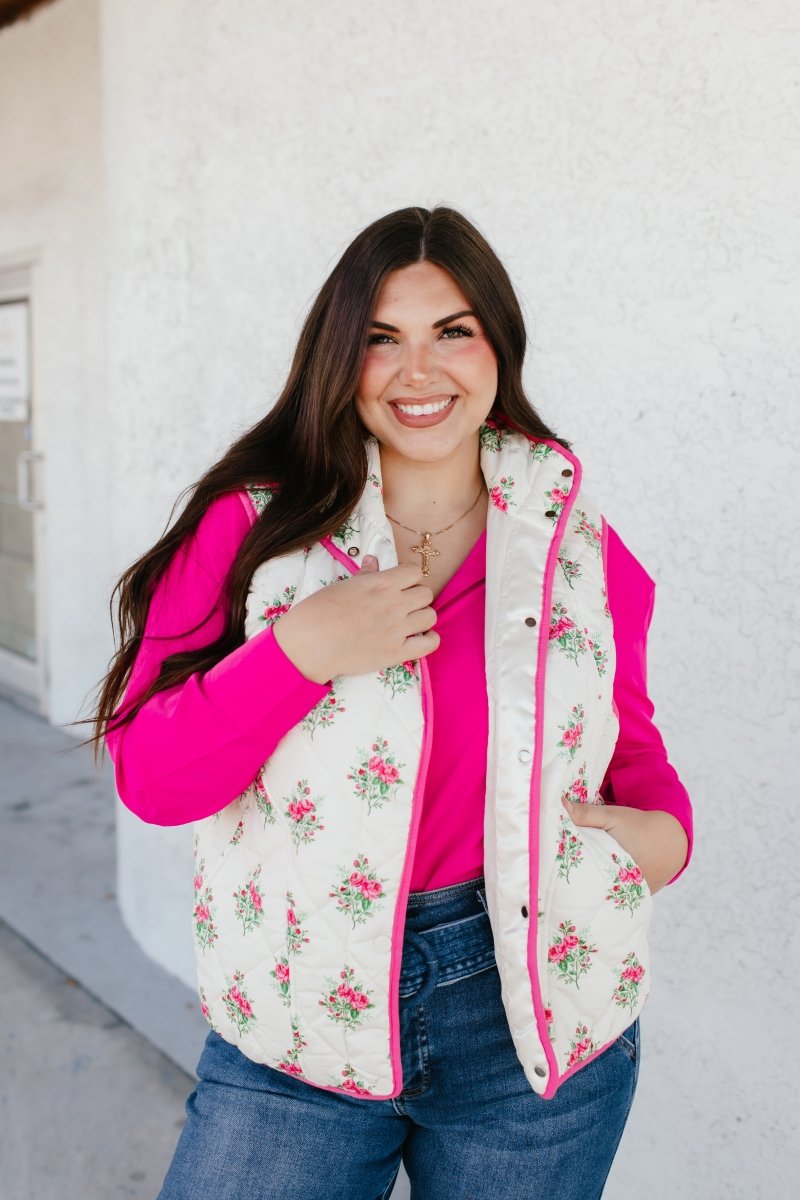 Prairie Petal Vest - Macoma Boutique230 Outerwear