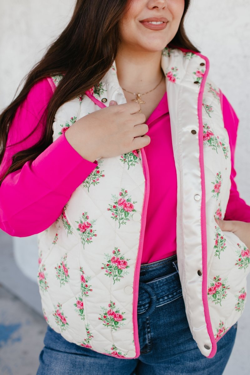 Prairie Petal Vest - Macoma Boutique230 Outerwear