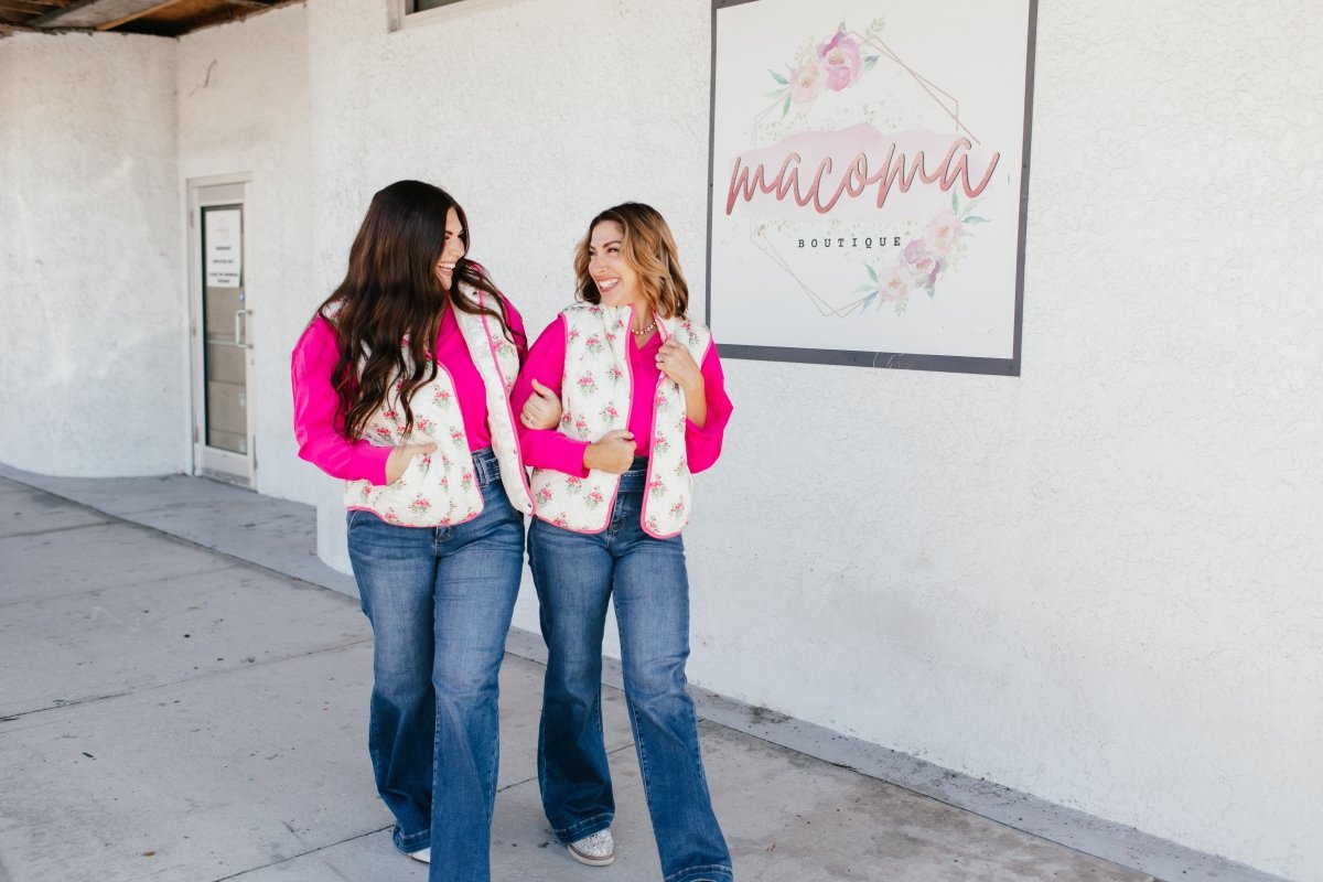 Prairie Petal Vest - Macoma Boutique230 Outerwear