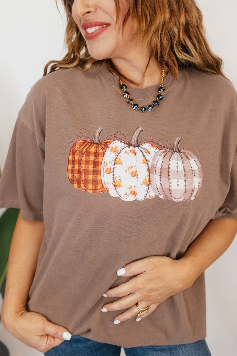 Preppy Pumpkin Graphic Tee - FINAL SALE
