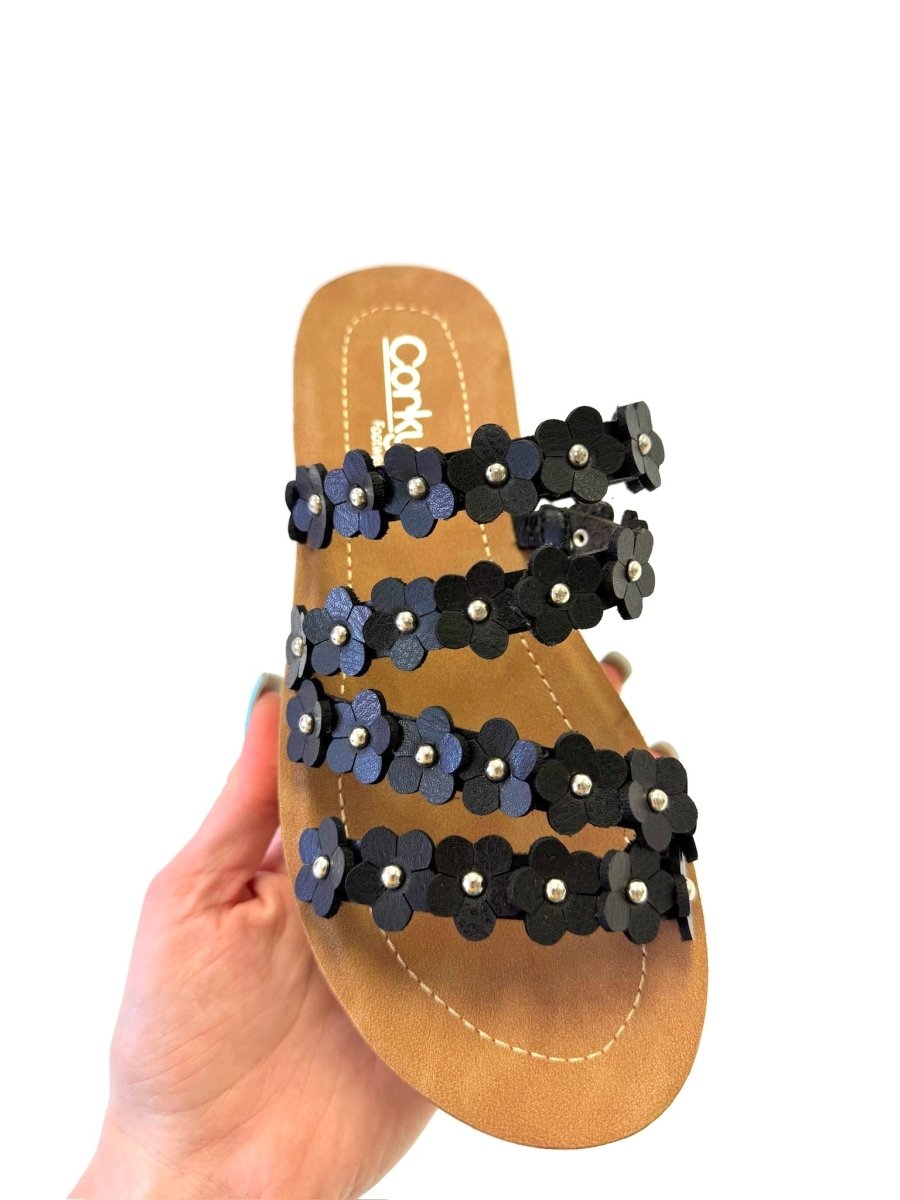 PRESALE: Corky's Black Garden Party Sandals - Macoma Boutique304 Sandals