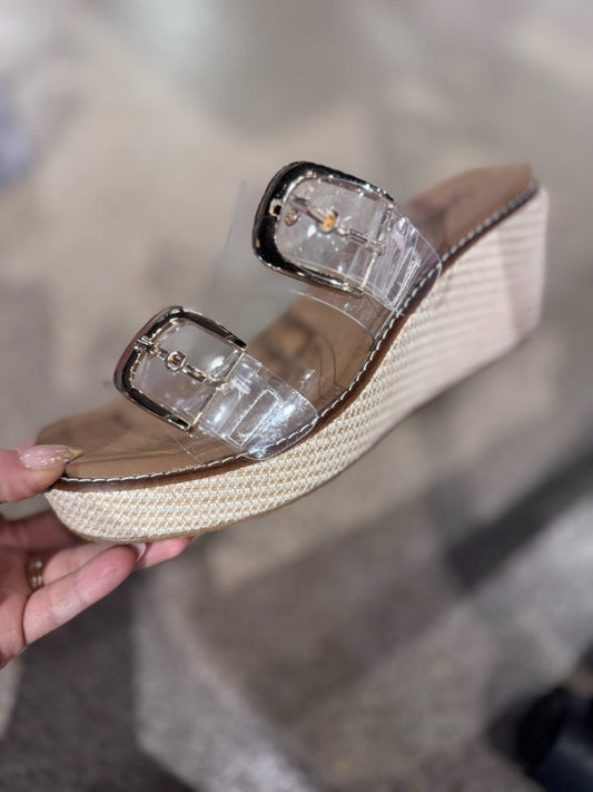 Presale: Corky's Clear Manifest Wedges - Macoma Boutique302 Wedges & Heels
