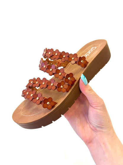 PRESALE: Corky's Cognac Garden Party Sandals - Macoma Boutique304 Sandals