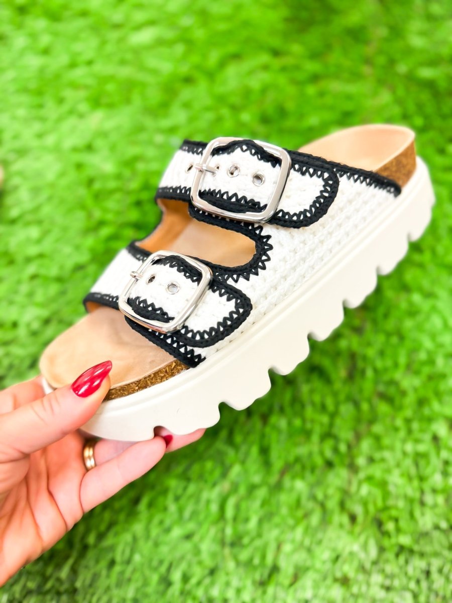 Corky's Ivory Black Rumor Has It Sandals