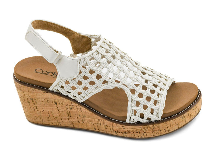 PRESALE: Corky's Ivory Woven 2 Carley Sandals - Macoma Boutique302 Wedges & Heels