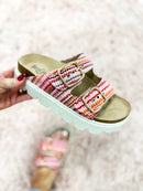 Presale: Corky's Pink Multi 2 Rumor Has It Sandals - Macoma Boutique304 Sandals