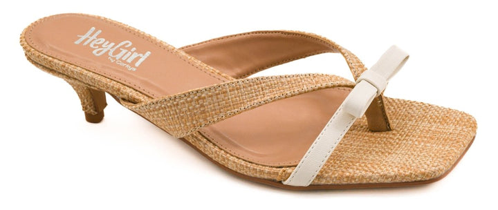 PRESALE: Corky's Raffia Ivory Combo Dainty Heels - Macoma Boutique304 Sandals