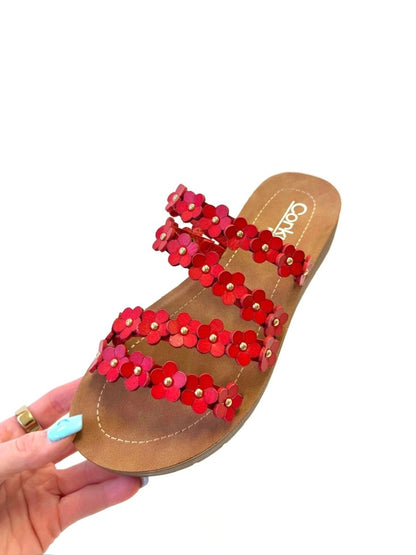 PRESALE: Corky's Red Garden Party Sandals - Macoma Boutique304 Sandals