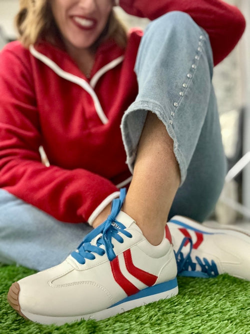Presale: Corky's Red White Blue Kickoff Sneakers - Macoma Boutique301 Sneakers