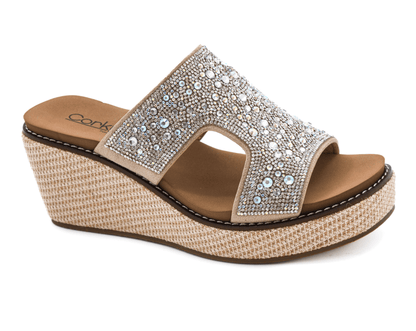 PRESALE: Corky's Rhinestone Kiss N Tell Wedges - Macoma Boutique302 Wedges & Heels