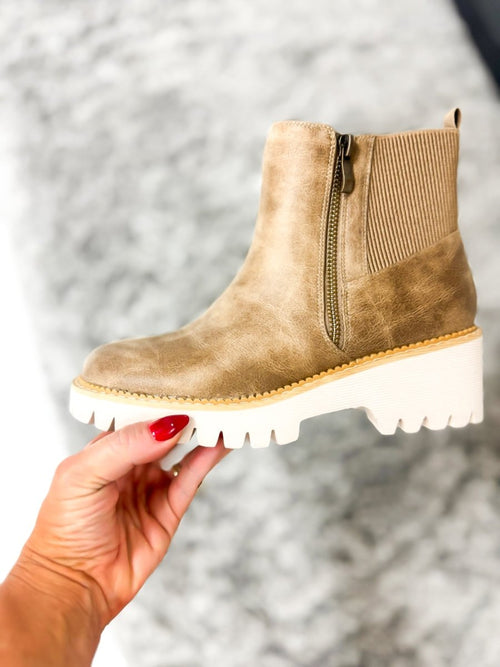 Presale: Corky's Taupe Take A Hike Boots - Macoma Boutique303 Mules & Boots