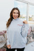 Presale: Macoma Embroidered Mock Neck Sweatshirt In Grey - FINAL SALE - Macoma Boutique555 Presales