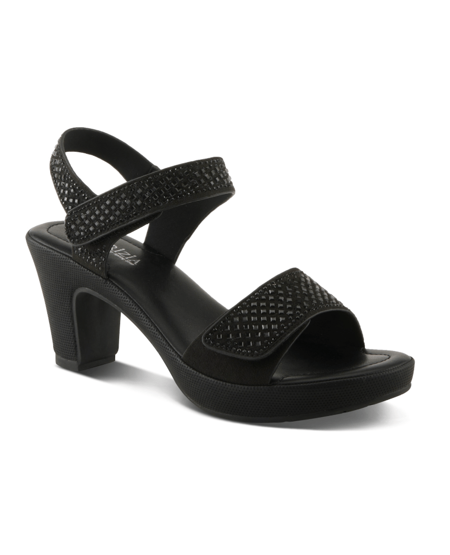 Presale: Patrizia Black Shine Heels - Macoma Boutique302 Wedges & Heels