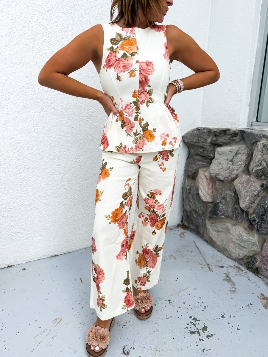 Pretty In Petals Pants - Macoma Boutique210 Other Bottoms