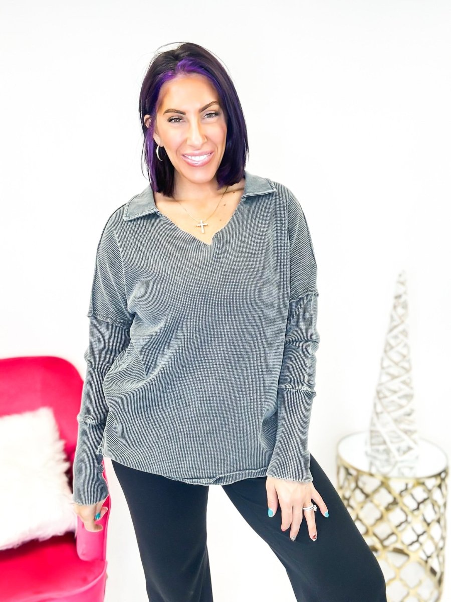 Pretty Pleased Top - Reg/Curvy - FINAL SALE - Macoma Boutique120 Long Sleeve