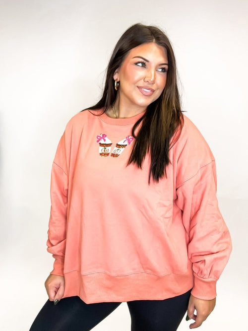 Pumpkin Latte Sweatshirt - FINAL SALE - Macoma Boutique130 Sweaters
