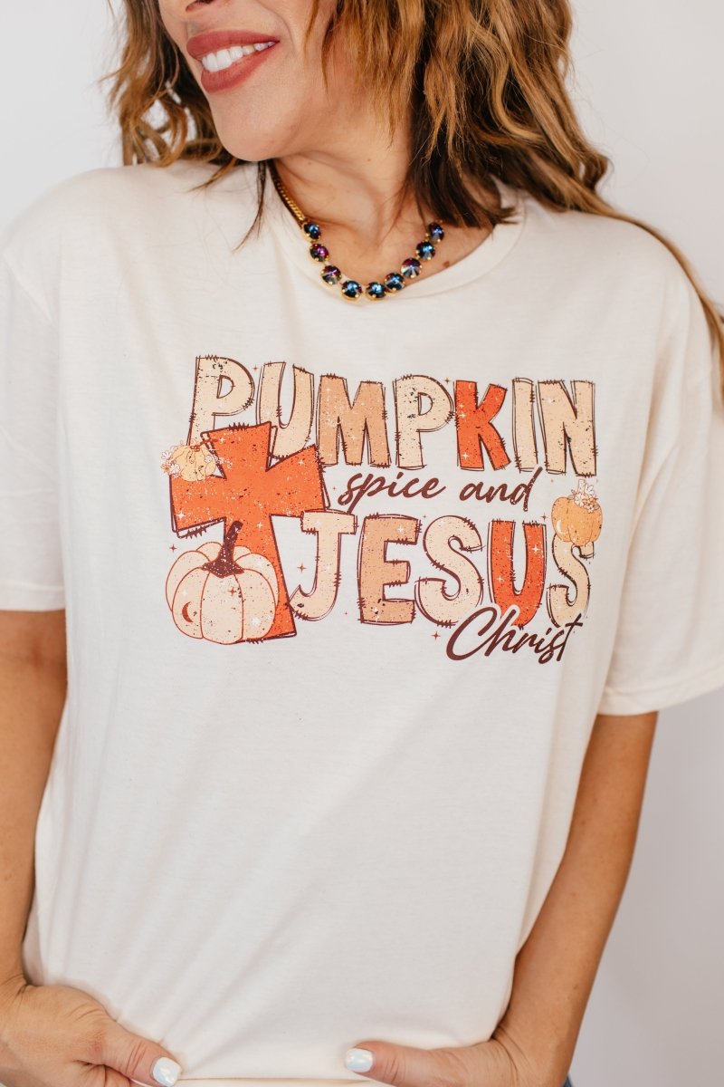 Pumpkin Spice And Jesus Graphic Tee - FINAL SALE