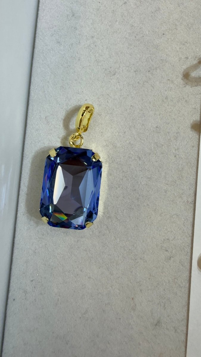 Rectangular Charm in Bluebell - Macoma Boutique315 Jewelry