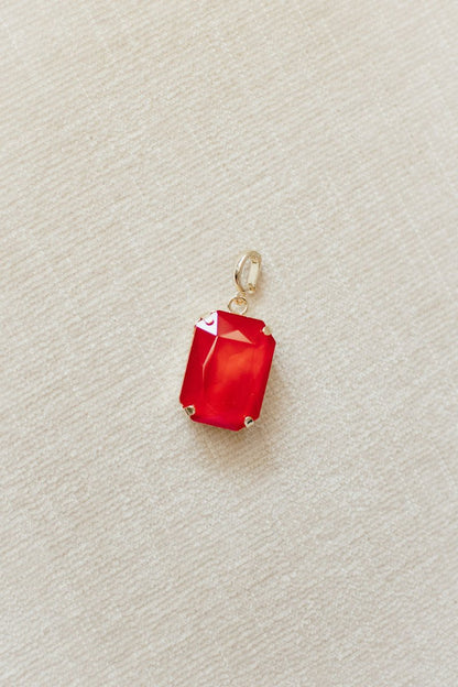 Rectangular Charm in Cranberry Crush - Macoma Boutique315 Jewelry