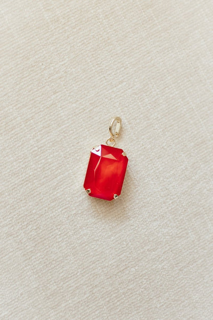 Rectangular Charm in Cranberry Crush - Macoma Boutique315 Jewelry